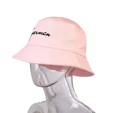 Модная Панамка унисекс с буквенным принтом Рыбацкая шляпа для отдыха на открытом воздухе солнцезащитная Кепка Складная Панама Солнцезащитная хлопковая рыболовная Кепка