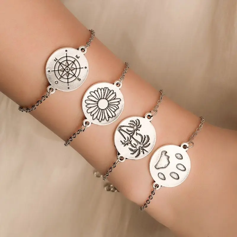 

2 Pcs/set Boho Jewelry Beach Sea Shells Adjustable Chain String Simple Necklace Bracelet Set for Women Girls