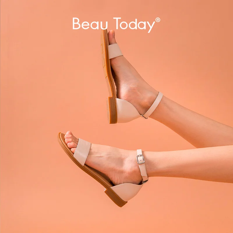 Женские сандалии гладиаторы с ремешком на щиколотке BeauToday летние повседневные