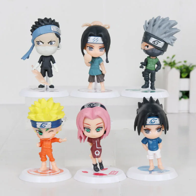 6 шт./компл. Наруто рисунок Naruto Sakura Какаси из аниме Как у героя мультфильма Саскэ