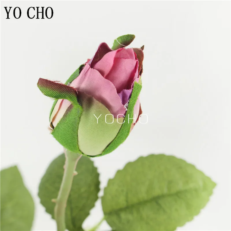 YO CHO Rosa Rose Seide Hochzeit Bouquet Blumen Mariage DIY Braut Blumen Latex Künstliche Rose Bouquets Für Brautjungfern Decor