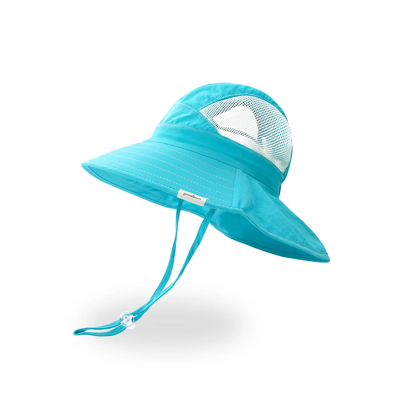 Pureborn Newborn Baby Girl Hat Cap Adjustable Boy UV Protection Sunhat Breathable Mesh Cotton Outdoor Beach | Детская одежда и