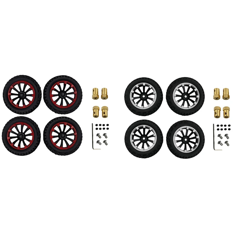 

4Pcs Upgrade Tires with Coupler for MN MN90 MN90K MN91 MN91K MN45 1:12
