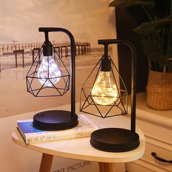LED Wrought Iron Modeling Lamp Home Atmosphere Decoration Table Lamp Christmas Minimalist Dining Table Bar Counter Wrought Iron