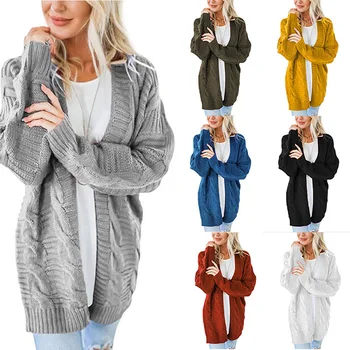 

2020 Autumn Winter Women Sweater Cardigans Oversize Knitwear Jumper Women Long Coat Loose Knit Crop Top Vintage Sweater