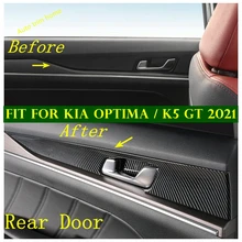 

Accessories Door Window Control Switch Panel Cover Trim Carbon Fiber Look Interior Refit Kit For KIA Optima / K5 GT 2020 2021