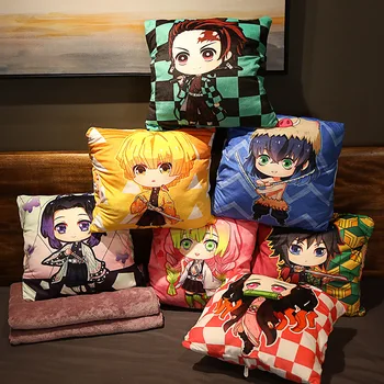 

Devil's Blade Anime Pillow Home Decor Bedding Demon Slayer Kimetsu No Yaiba Office Cartoon Cute Cushion Student Pillow Blanket