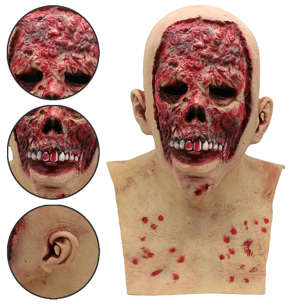 Маска на Хэллоуин реалистичный модный кровавый Зомби Маска плавление лица латексный костюм Ходячие мертвецы Хэллоуин пугающая маска K815