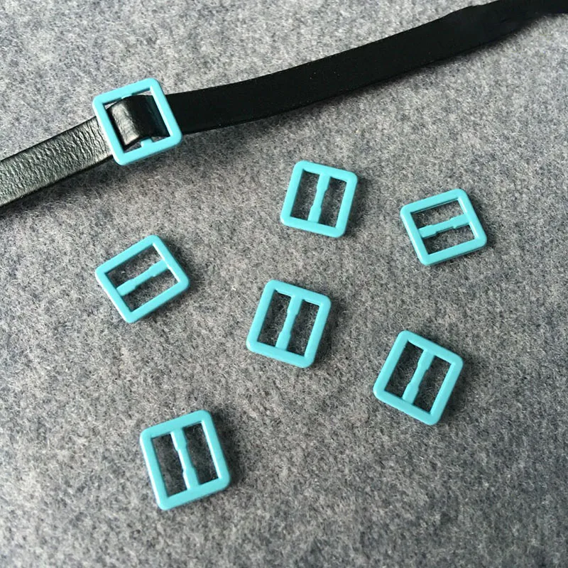 light blue Meetee 100 шт. мини трехскоростная Пряжка металлическое покрытие сплав Кнопка ID 6 мм ремешки пряжки для куклы Одежда Обувь Аксессуары BF295 - Цвет: light blue