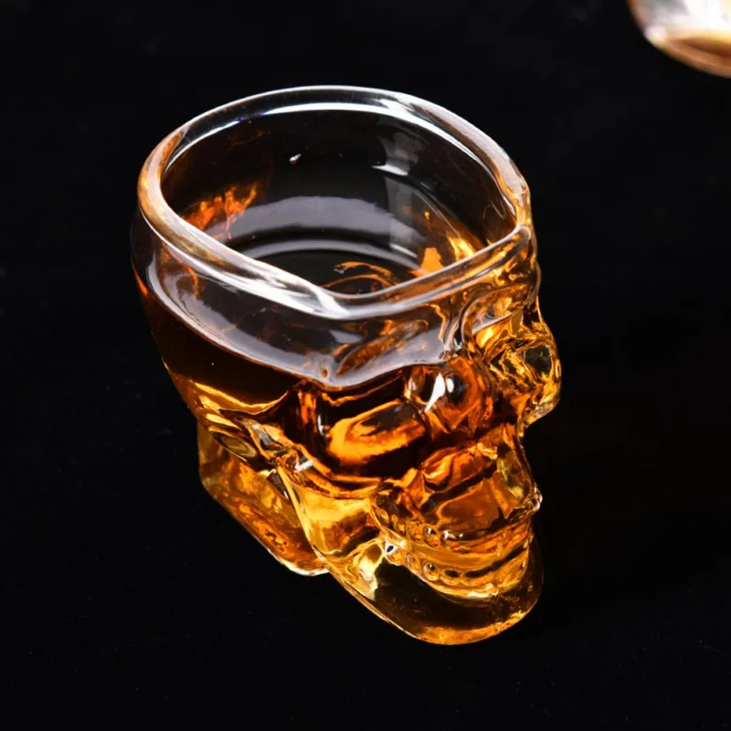 Halloween Skull Shaped Clear Glass Novelty 2.8 Oz Shot Glasses Decorative Drinkware | Дом и сад