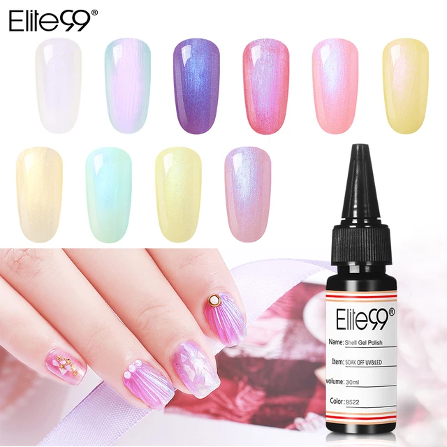 Elite99 30ml Shell Meerjungfrau UV Gel Lack Semi Permanent Perle Glitter Hybrid Lack Gelpolish Nail art Gel Polnischen Maniküre