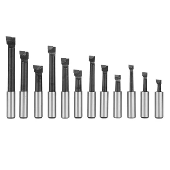 

12Pcs 5/8 Inch Shank Carbide Tip Boring Bar Set F1 Type 5/8inch Shank Boring Bar Set High Speed Steel Bars Lathe Tool