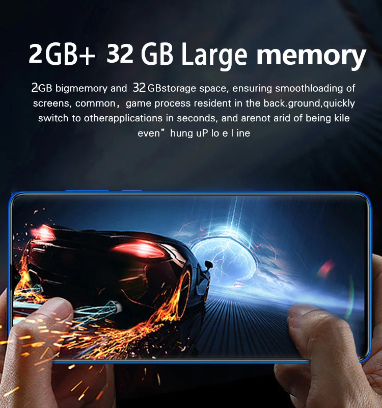 SOYES S20 Plus 6.7Inch 4800mAh Cell Phone Water Drop Screen Smartphone 2GB+32GB Global Version Hexa Core Mobile Phones