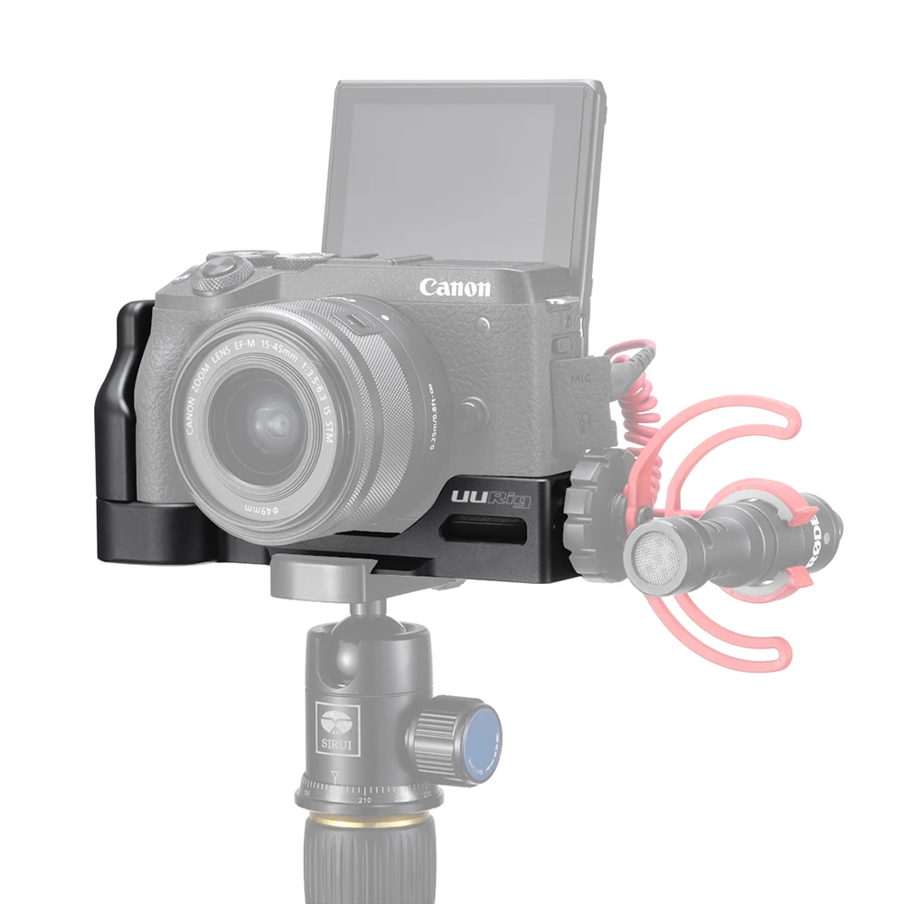 UURig Arca Quick Release L Пластина для Canon M6 Mark II с холодным башмаком 1/4 винт для микрофона