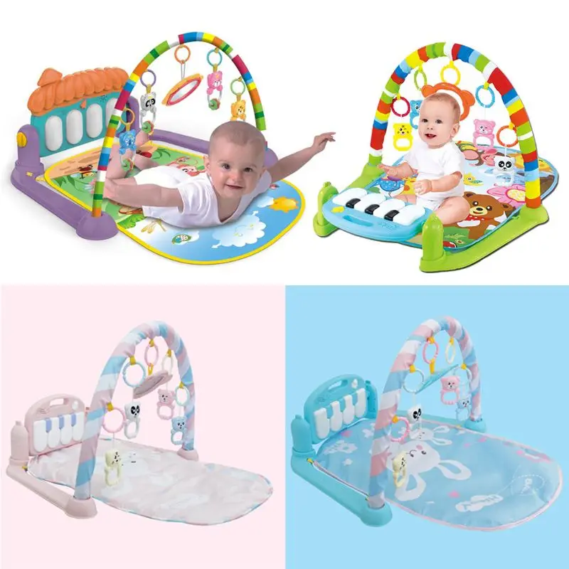  3 in 1 Baby Play Mat Baby Gym Toys Soft Lighting Rattles Piano Musical Educational Toy