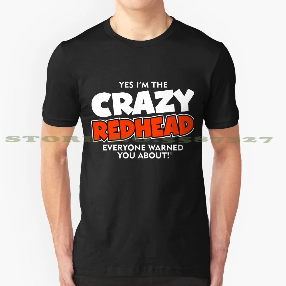 Забавная летняя футболка Crazy Redhead Ginger для мужчин и женщин имбирь с красной головой