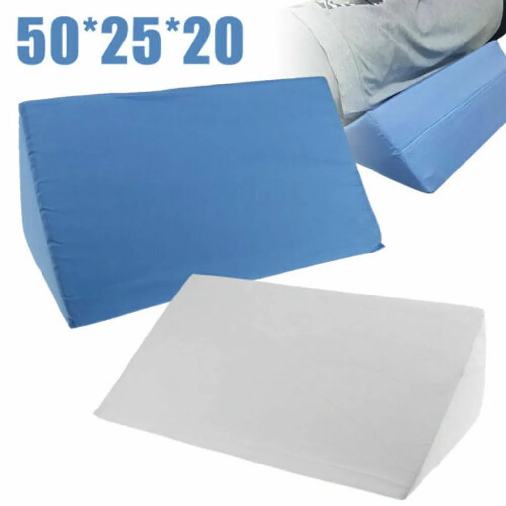 

New Orthopedic Acid Reflux Bed Wedge Pillow Sponge Cotton Back Leg Elevation Cushion Pad Bedding Zipper Pillow Large Size