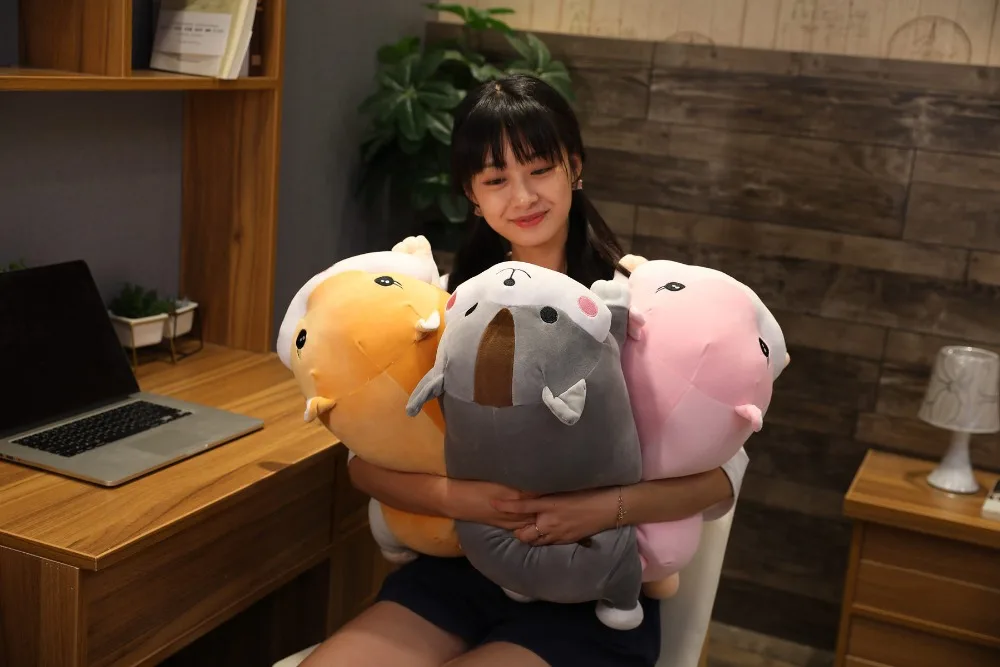 60 см Kawaii хомяк, мышь и свинья плюшевые милые животные мягкая подушка для сна диван Подушка для спины кукла детские рождественские подарки