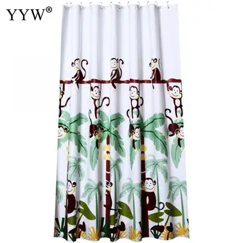 

Cartoon Bathroom Bath Shower Curtain Peva Bath Screens Moldproof Waterproof Bathroom Products Bath Curtains Nordic Home Decor