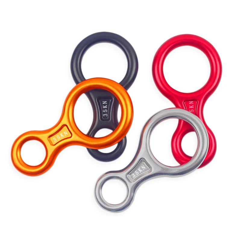 

Descenders 8 Ring Rock Climbing Descender Aluminum Magnesium Alloy High Strength Portable Slow Descent Gears Abseiling Devices