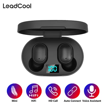 

Wireless TWS Bluetooth Earphones V5.0 HIFI Sound Earbuds LED Power Display Noise cancel Gaming Sport Headset with HD call TWS