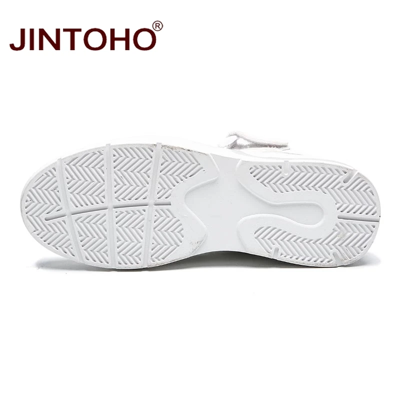 JINTOHO/мужские зимние ботинки; модные белые кожаные кроссовки; повседневные мужские Ботильоны; мужские кожаные ботинки; Зимняя мужская обувь; мужские ботиночки