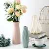 Plastic Vase Home for Decoration White Imitation Ceramic Flower Pot Plants Basket Nordic Wedding Decorative Dining Table Bedroom 1