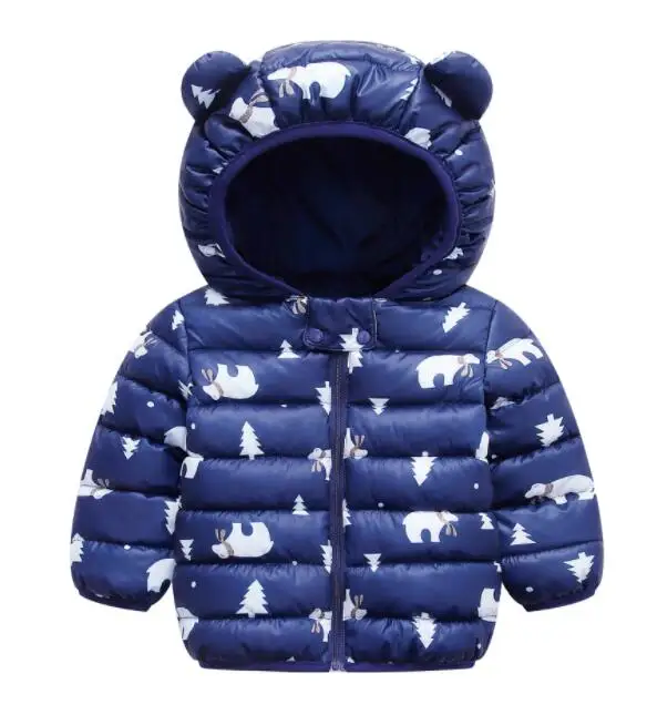 Милая куртка для маленьких девочек возрастом от 1 года до 5 лет модные пальто с капюшоном и ушками для маленьких мальчиков, осенняя одежда для девочек Одежда для младенцев Детские куртки - Цвет: HZQ