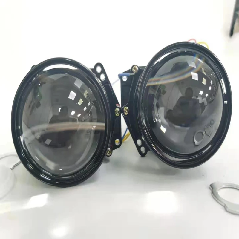

12V car LED double lens fog lamp lossless installation H7 H4 9005 H11 modified LED double lens headlight