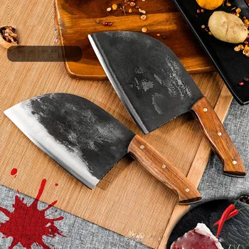 

Handmade Forged Butcher Knife Professional Chef Knife Meat Cleaver Bone Chopping Cutter Stainless Steel Slicer Cooking Tool
