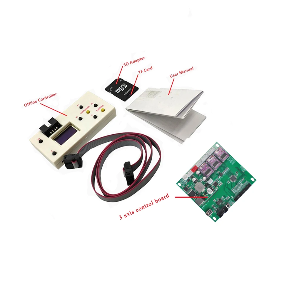  Enrutador CNC 3018/2418/1610 controlador CNC de 3 ejes Control GRBL tablero controlador USB doble t