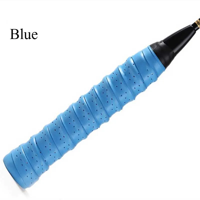 Anti Slip Racket Over Grip Roll Tennis Badminton Squash Handle Overgrips Tape Badminton Racket Sweat Breathable Band - Color: Blue