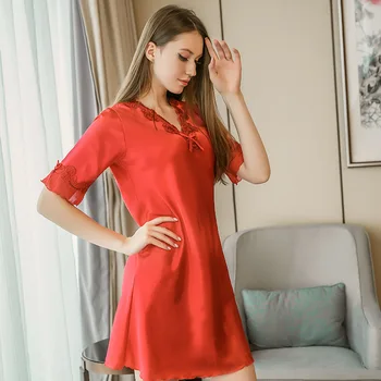 

Casual Satin Kimono Robe Gown Sleepwear Women Nightdress Sexy Nightgown Silky Intimate Lingerie Summer Home Clothes Nightwear
