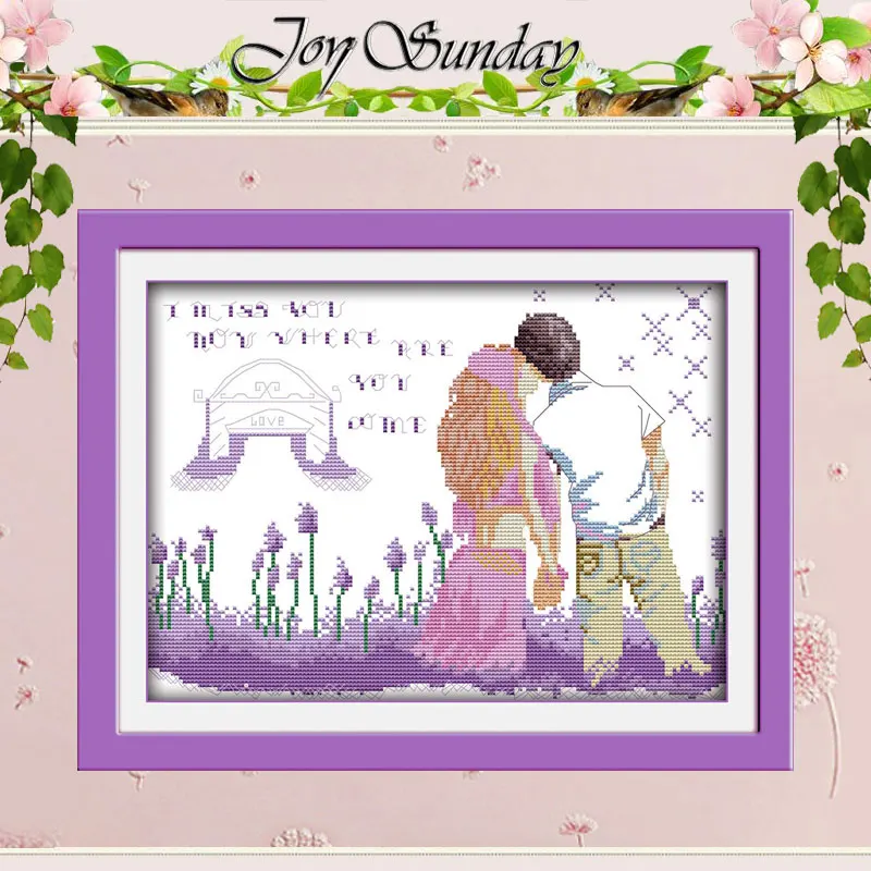 Lavender Lovers Patterns Counted Cross Stitch DIY 11CT 14CT Set Chinese Cross-stitch Kits Embroidery Needlework | Дом и сад