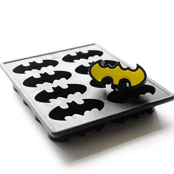 

Batman Silicone Freezer Cake Form Crayon Chocolate Soap Mold Ice Cube Tray Bat Wing Comic Hero Great for Kids Party
