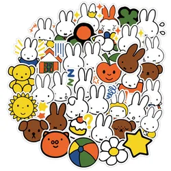 Autocollants en vinyle pour enfants, 10/40 pièces, motif lapin, imperméable, valise de voyage, téléphone, ordinateur portable, bagages, autocollants, maison, mignon, jouet pour filles 
