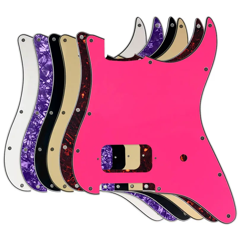 

Pleroo Guitar Parts - For FD US 11 Mounting Screw Hole Standard Start H Guitar pickguard With brige humbucker