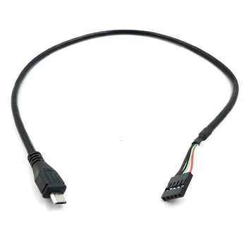 

(2-Pack) 50CM 5 Pin Motherboard Female Header to Micro-USB Male Adapter Dupont Extender Cable (5Pin/Micro-USB)