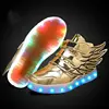 UncleJerry Children Glowing Shoes with wings for Boys and Girls LED Sneakers with fur inside Shoe for fun USB Rechargeable Shoes ► Фото 2/6