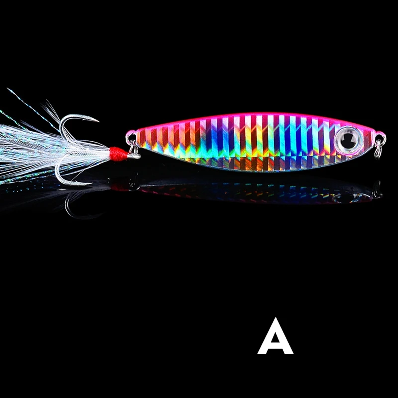 

Artificial Bait Reusable Metal Lure Jigging Spoon. Universally Fishing Accessories With Barbed Treble Fishhook, 20g 62mm.