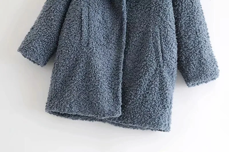 AliExpress Ebay2018 осень и зима стиль Европа и Америка женское платье двухцветный эффект воротник пушистое пальто Versit
