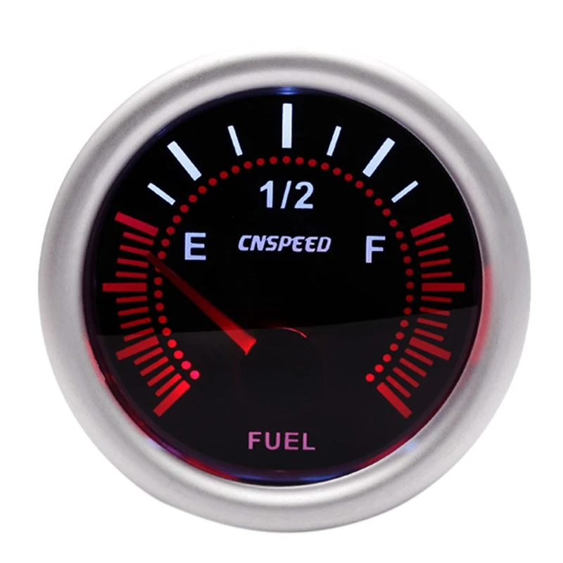 CNSPEED 2Inch 52Mm Fuel Level Gauge Car Meter with Fuel Float Sensor