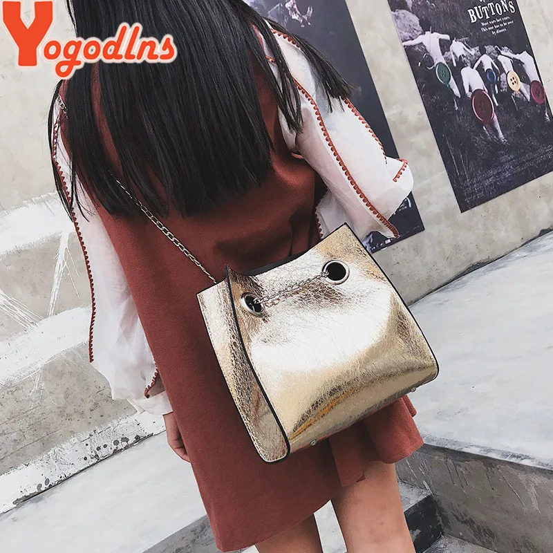 Yogodlns простой сплошной цвет высокой емкости Женские сумки через плечо цепь сумка на плечо для женщин большая ручная сумка для путешествий шоппинг
