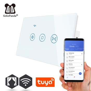 

GoGoPandaFree Shipping New US Standard Electric Wall Curtain Controller Home Automation Touch Switch Wifi Tuya App SK-W801-US