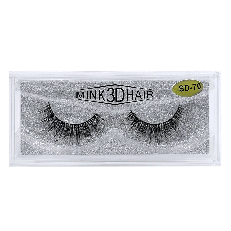 

Hot sale Flash girl SD70 wispy false eyelashes 100% Handmade 3D Faux Mink Lashes custom private label