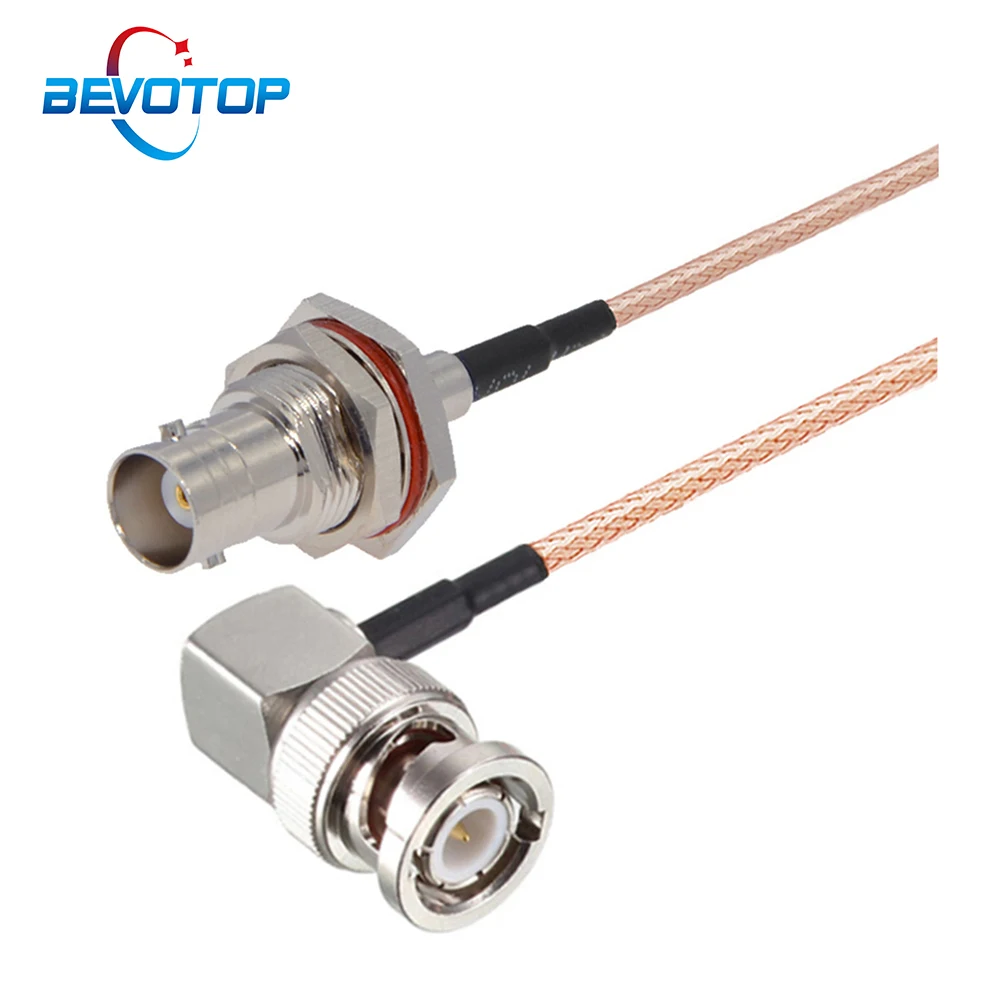 Impermeabile Bnc Femmina A Bnc Maschio Adattatore Spina Ad Angolo Retto 75 Ohm Rg179 Cavo Per Videocamera Tv Sistema Satellitare