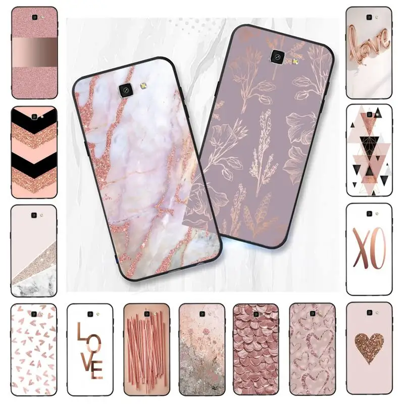 Babaite Love Heart Gold Rose Marble Stripes Phone Case For Samsung Galaxy J7 J6 J8 J4 J4Plus DUO J7NEO J2 J5 Prime | Мобильные