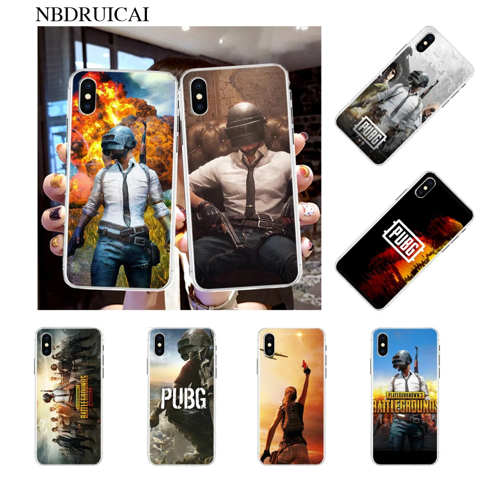 Хит продаж чехол для телефона NBDRUICAI с принтом игры PUBG iPhone 11 pro XS MAX 8 7 6 6S Plus X 5S SE XR |