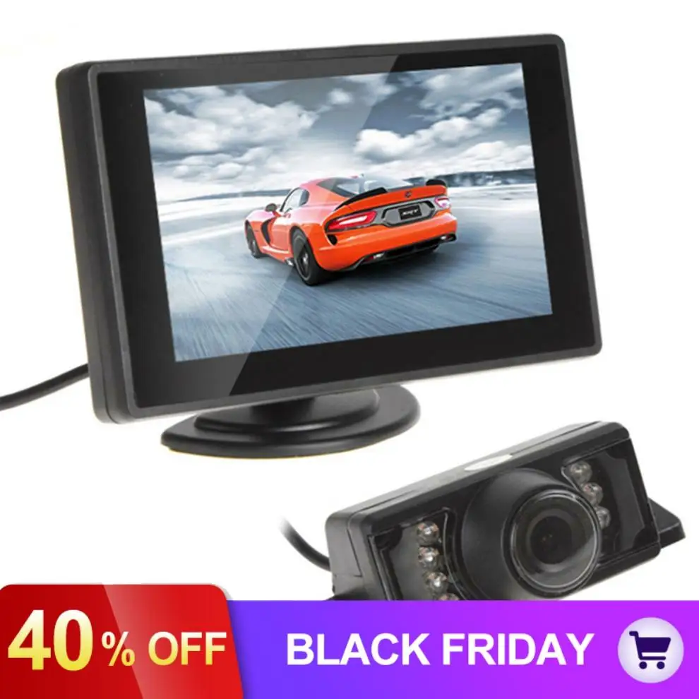 4.3 Inch TFT LCD Car Rear View Monitor with Night Vision Car Reverse Backup Rearview Camera