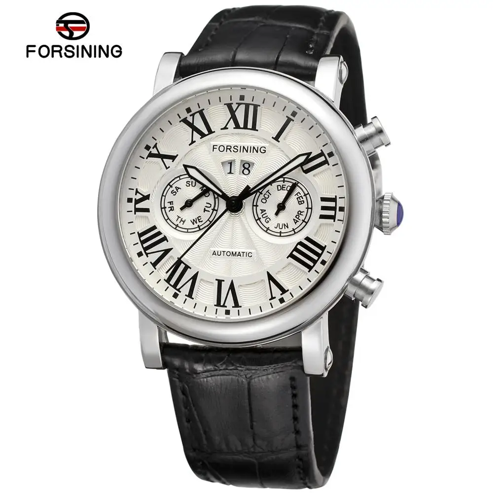 Роскошные мужские автоматические наручные часы Forsining механические Военные часы для мужчин подарок Relogio Masculino Прямая